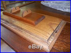 High Quality Vintage Oak & Glass Display Case For Model Ship / Boat