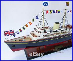 HM Royal Yacht Britannia Wooden Ship Model Ready for Display