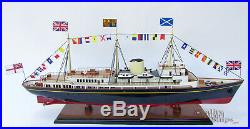 HM Royal Yacht Britannia Wooden Ship Model Ready for Display