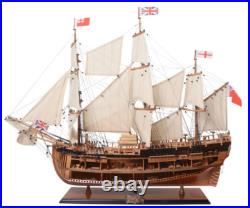 HMS Bark Endeavour Cutaway Wooden Tall Ship Model 37 Fully Assembled New