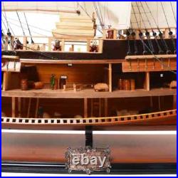 HMS Bark Endeavour Cutaway Wooden Tall Ship Model 37 Fully Assembled New