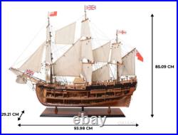 HMS Bark Endeavour Cutaway Wooden Tall Ship Model 37 Fully Assembled New