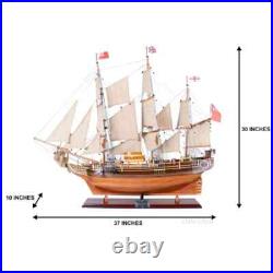 HMS Bounty New Tall Ship Model Handcrafted Wooden Ship With Lifeboats & Anchors