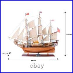 HMS Bounty New Tall Ship Model Handcrafted Wooden Ship With Lifeboats & Anchors