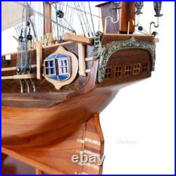 HMS Bounty New Tall Ship Model Handcrafted Wooden Ship With Lifeboats & Anchors