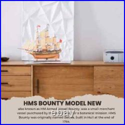 HMS Bounty New Tall Ship Model Handcrafted Wooden Ship With Lifeboats & Anchors