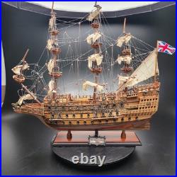HMS Sovereign of the Seas 1637 Tall Ship Wooden Model 26 Assembled NICE