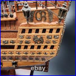 HMS Sovereign of the Seas 1637 Tall Ship Wooden Model 26 Assembled NICE