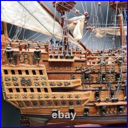 HMS Sovereign of the Seas 1637 Tall Ship Wooden Model 26 Assembled NICE