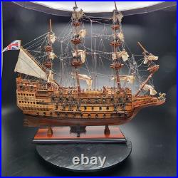 HMS Sovereign of the Seas 1637 Tall Ship Wooden Model 26 Assembled NICE