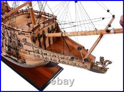 HMS Sovereign of the Seas NO SAILS 1637 Tall Ship Wood Model 35 Semi-Built New