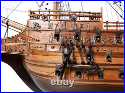 HMS Sovereign of the Seas NO SAILS 1637 Tall Ship Wood Model 35 Semi-Built New