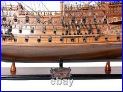 HMS Sovereign of the Seas NO SAILS 1637 Tall Ship Wood Model 35 Semi-Built New