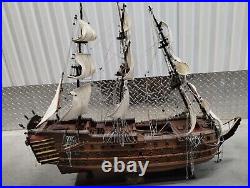 HMS Victory Nelson's Flagship Tall Ship Wooden Model Sailboat 30? Read