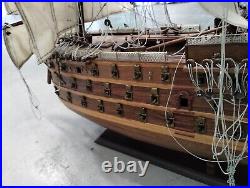 HMS Victory Nelson's Flagship Tall Ship Wooden Model Sailboat 30? Read