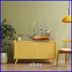 HMS Victory Painted Handcrafted Ship Model With Linen Sails & Wooden Rudder HMS Victory Painted Handcrafted Ship Model With Linen Sails & Wooden Rudder