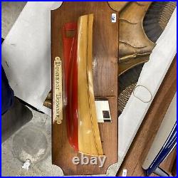Half Hull Ship Model Handcrafted New England Troller, 1974 SignEd William