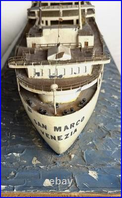 Hand Built Model Ship The San Marco Venezia. Steel And Wood Construction. 1979