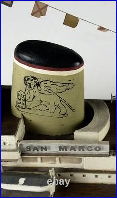 Hand Built Model Ship The San Marco Venezia. Steel And Wood Construction. 1979