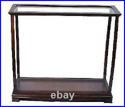 Handcrafted Tabletop Display Case for Ship Models Classic Brown