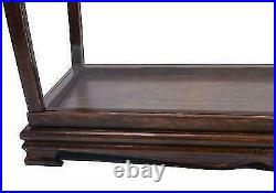 Handcrafted Tabletop Display Case for Ship Models Classic Brown