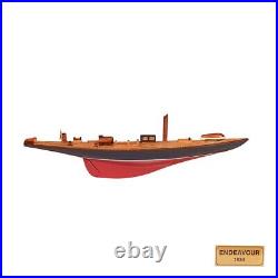 Handicrafts Endeavour Half Hull Wooden Model Ship, Nautical Decor, 60 Cm