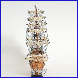 Handmade HMS Victory Sailboat Fully Assembled Plank on Bulkhead Décor Model Ship