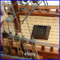 Handmade HMS Victory Sailboat Fully Assembled Plank on Bulkhead Décor Model Ship