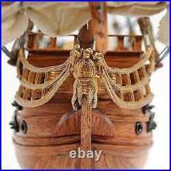 Handmade HMS Victory Sailboat Fully Assembled Plank on Bulkhead Décor Model Ship