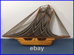 Handmade Model Wooden Ship 30 x 19 x 3