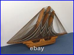 Handmade Model Wooden Ship 30 x 19 x 3
