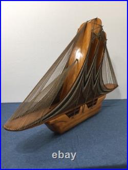 Handmade Model Wooden Ship 30 x 19 x 3