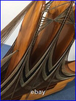 Handmade Model Wooden Ship 30 x 19 x 3