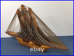 Handmade Model Wooden Ship 30 x 19 x 3