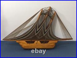 Handmade Model Wooden Ship 30 x 19 x 3