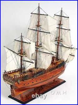 Handmade Wood Ship Model HMS Endeavour New Fully Assembled