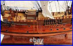 Handmade Wood Ship Model HMS Endeavour New Fully Assembled