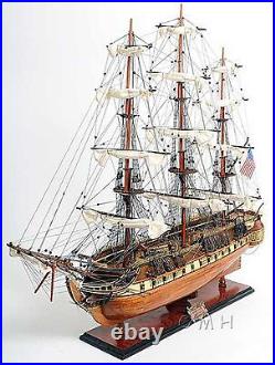 Handmade Wooden Model Ship USS Constitution New Fully Assembled