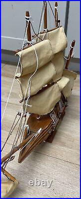 Handmade Wooden Pirate Ship Art Model 18