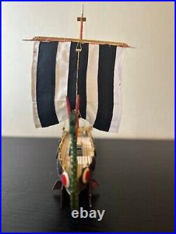 Handmade wooden model Viking dragon ship