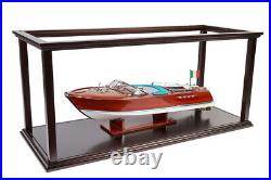 Hardwood display case for model speed boats 70cm MODEL SHIP BOAT GIFT