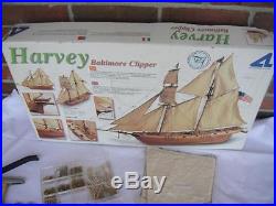 Harvey Baltimore Clipper Ship Model Incomplete for Extra Parts Scale 158