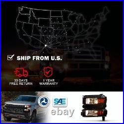 Headlight for 2019-2022 Chevy Silverado 1500 Halogen Model Only Left Driver Side