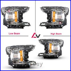 Headlights For 2018 2019 2020 Ford F-150 XLT/Lariat Halogen Clear Signal Lamps