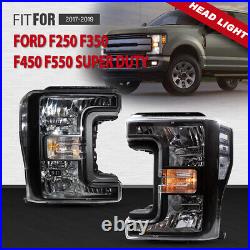 Headlights for 2017-2019 Ford F250 F350 F450 F550 Super Duty Headlamp Clear Pair