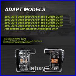 Headlights for 2017-2019 Ford F250 F350 F450 F550 Super Duty Headlamp Clear Pair