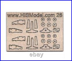 Heller HMS Victory 1100 46 Laser cut gun carriages for guns and carronades