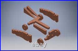 Heller HMS Victory 1100 46 Laser cut gun carriages for guns and carronades