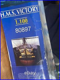 Heller HMS Victory Sailing Ship Model Kit 1/100 MADE IN FRANCE. OPEN BOX