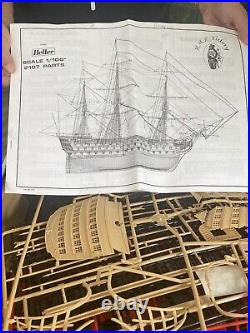 Heller HMS Victory Sailing Ship Model Kit 1/100 MADE IN FRANCE. OPEN BOX